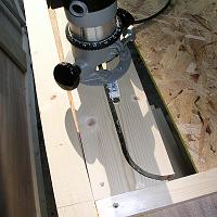  Cutting out the framing with a router